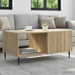 vidaXL Table basse Chêne Sonoma 90 x 50 x 40 cm Bois d'ingénierie