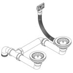 vidaXL Évier de cuisine Granit Double lavabo Blanc