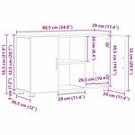 vidaXL Buffet FLORIN Noir 88 5 x 30 5 x 55 5 cm Bois d'ingénierie