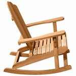 vidaXL Chaise Adirondack à bascule 2 Pièces Marron 100 x 77 x 99 cm