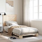 vidaXL Cadre de lit sans matelas avec tête de lit 90x200 cm
