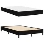 vidaXL Lit à ressorts avec matelas Noir 120 x 200 cm tissu