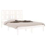 vidaXL Cadre de lit sans matelas blanc 120x200 cm bois de pin massif