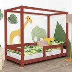 Lit cabane enfant BUNKY 90 x 200 rouge brique