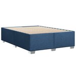 vidaXL Cadre de lit sans matelas bleu 140x190 cm tissu