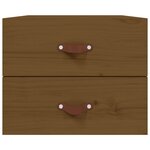 vidaXL Tables de chevet murales 2 Pièces Marron miel 50x36x40 cm
