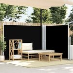 vidaXL Auvent latéral rétractable Noir 140 x 600 cm