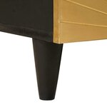 vidaXL Table basse Noir et or 80 x 54 x 40 cm bois de manguier massif