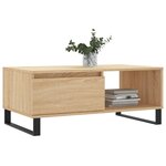 vidaXL Table basse Chêne sonoma 90x50x36 5 cm Bois d'ingénierie