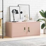 vidaXL Armoire de rangement Rose 90 x 40 x 40 cm Acier