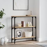 vidaXL Table console chêne sonoma 75x22 5x75 cm bois d'ingénierie