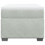 vidaXL Sommier à lattes de lit et matelas Gris clair 90x190 cm Velours