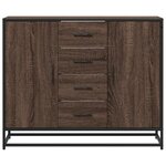 vidaXL Buffet chêne marron 92x35x76 cm Bois d'ingénierie