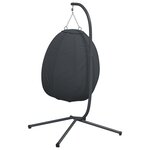 vidaXL Fauteuil suspendu avec support en tissu anthracite et acier