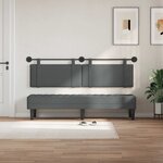 vidaXL Tête de lit suspendue Gris foncé Tissu