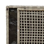 vidaXL Banc de rangement extérieur coussin gris clair 100 cm polyrotin