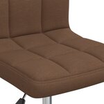 vidaXL Chaise pivotante de salle à manger Marron Tissu