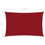 vidaXL Voile de parasol Tissu Oxford rectangulaire 4x7 m Rouge