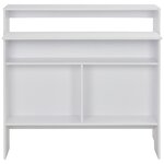 vidaXL Table de bar avec 2 dessus de table Blanc 130x40x120 cm