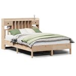 vidaXL Lit bibliothèque sans matelas 160x200 cm bois massif de pin