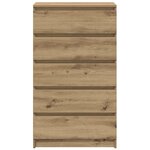 vidaXL Commode chêne artisanal 60x36x103 cm bois d'ingénierie