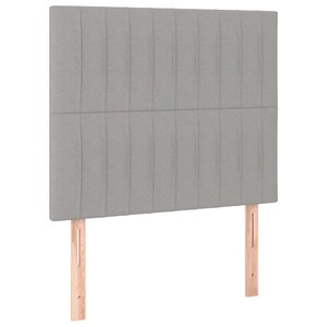 vidaXL Têtes de lit 2 Pièces Gris clair 80x5x78/88 cm Tissu