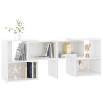 vidaXL Meuble TV Blanc brillant 104x30x52 cm Bois d'ingénierie