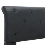 vidaXL Cadre de lit Noir Similicuir 180 x 200 cm
