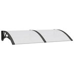 vidaXL Auvent de porte Noir et transparent 150x75 cm Polycarbonate