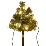 vidaXL Arbres d'allée de Noël 6 Pièces avec LED blanc chaud 45 cm PVC