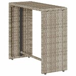 vidaXL Salon de jardin 5 Pièces coussins empilable gris clair polyrotin