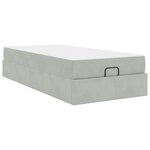 vidaXL Cadre de lit avec matelas avec matelas 2 Pièces Gris clair Velours
