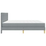 vidaXL Cadre de lit Gris clair 200 x 200 cm Polyester