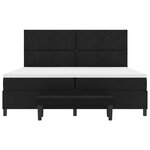 vidaXL Lit à ressorts avec matelas Noir 200 x 200 cm tissu