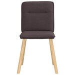 vidaXL Chaises à manger lot de 6 marron foncé tissu