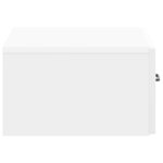 vidaXL Cabinet de chevet mural 2 Pièces Blanc brillant 49 x 34 5 x 20 cm
