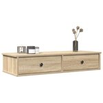 vidaXL Étagère murale avec tiroirs chêne sonoma bois d'ingénierie