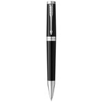 Stylo bille PARKER INGENUITY Noir Finition chromée recharge encre noire pointe moyenne coffret cadeau
