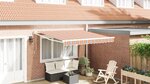 vidaXL Store rétractable automatique à rayures multicolores 350x250 cm