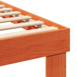 vidaXL Cadre de lit Marron cire 100 x 200 cm Bois massif en pin