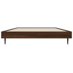 vidaXL Cadre de lit sans matelas chêne marron 90x200cm bois ingénierie