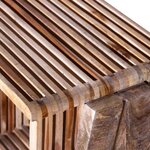 vidaXL Meuble TV empilable en teck recyclé avec 3 étagères