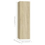 vidaXL Ensemble de meubles TV 3 Pièces Chêne sonoma Bois d'ingénierie