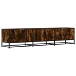 vidaXL Meuble TV chêne fumé 180x35x41 cm bois d'ingénierie