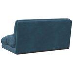 vidaXL Fauteuil de sol ajustable Bleu Velours