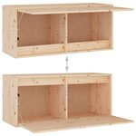 vidaXL Armoire murale 80x30x35 cm Bois de pin massif