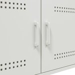 vidaXL Table basse blanc 68x50x50 5 cm acier laminé à froid