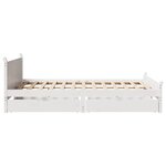 vidaXL Cadre de lit sans matelas blanc 120x200 cm bois de pin massif