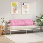 vidaXL Coussin de Dos Rose 180 x 19 x 50 cm tissu