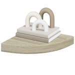 vidaXL Étagère d'angle flottante chêne 25x25x3 8 cm MDF